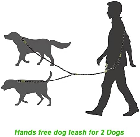 ידיים רצועת כלבים חופשית 2 כלבים בגודל 7.5ft חבל רצועה כלבים לשני כלבים המשקפים לכלבים קטנים ובינוניים גדולים הולכים,