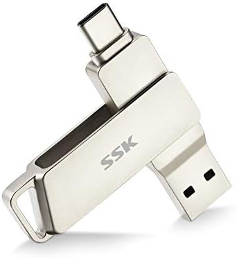 SSK 64GB USB C כונן הבזק 150MB/S מהירות העברה כונן כפול כונן 2 ב 1 OTG TYPE-C + USB 3.1 כונן אגודל זיכרון מקל קפיצה כונן רעם