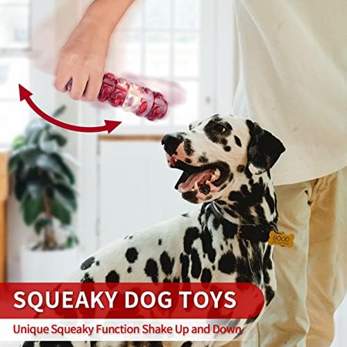 Rantojoy צעצוע של כלבים קשוחים לכלבים גדולים לעיסות אגרסיביות, צעצועים לכלבים, צעצועים כלבים חריקים לגזע