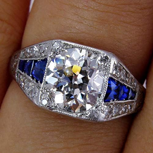 2023 מגמת כיכר יהלום כחול זירקון גבירותיי פירסינג טבעת תכשיטי תכשיטים טבעות