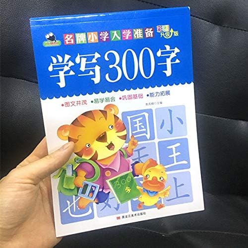 Welliestr כותב ספר סיני 300 דמויות סיניות בסיסיות עם תמונות עותק לתמונות לילדים בגיל הרך ספר קליגרפיה לילד