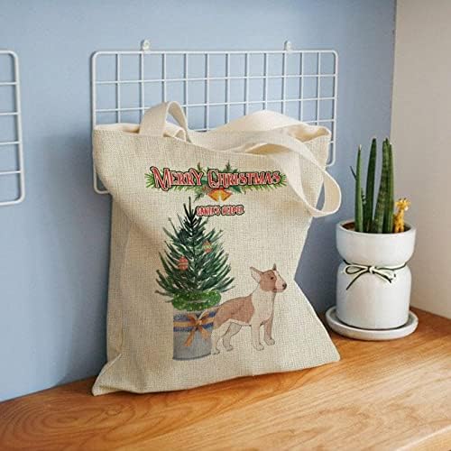 כלב מאהב חג המולד מתנות סנטה של עוזר לחיות מחמד עציצים אורן עץ עם פעמוני קופסות מתנת תיק לאישה מצחיק אסתטי תיק לשימוש חוזר