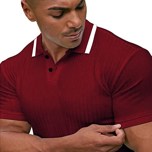 גברים של שרירים פולו חולצות קצר שרוול מהיר יבש גולף חולצה מזדמן ספורט טניס חולצה