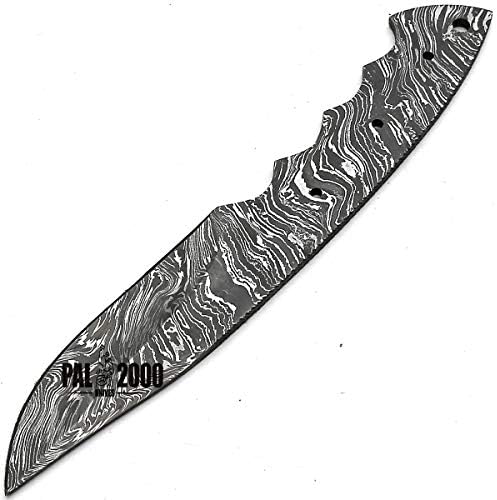 PAL 2000 סכינים אינץ 'בהתאמה אישית דמשק פלדה סכין ריק סכין נקירי - להב בלנק