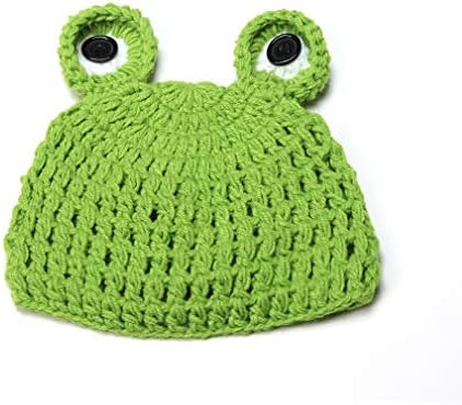 כובע כובע כובע כובע כובע פעוטות פעוטות צפרדע סריגה כובע מכסה מצנפת תינוקות ירוקות כובעים JBC62