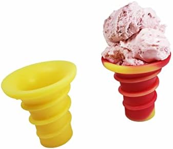 גלידות גלידה לשימוש חוזר צבע החלפת צבע גמיש דרגת מזון רך סיליקון סיליקון לא רעיל מדיח כלים בטוח FDA תואם גיל שלוש בתוספת BPA