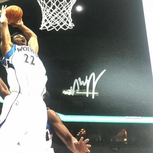 אנדרו וויגינס חתם 11x14 Photo PSA/DNA Minnesota Timberwolves חתימה - תמונות NBA עם חתימה