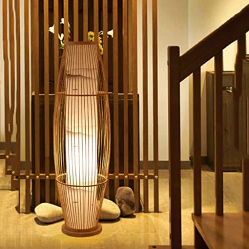 מנורת רצפה של LDCHNH חדר סלון מיטה ליד מיטה זן רטרו יפנית אור סביבה דקורטיבי יצירתי