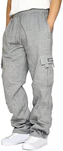 גברים של רופף מזדמן מטען מכנסי טרנינג בתוספת גודל כבד משקל רצים מכנסיים אתלטי אימון מכנסי טרנינג עם כיסים