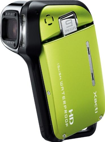 SANYO VPC-CA9 XACTI 9 מגה-פיקסל הוכחת מים HD מצלמת וידאו דיגיטלית, ירוק