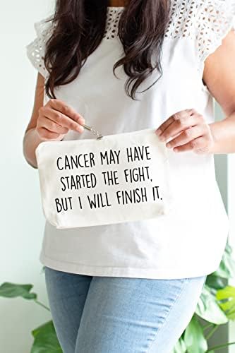 מתנה מוטיבציונית לחולה סרטן, סרטן אולי החל במאבק, אבל אני אסיים את זה, תיק קוסמטי לחולה סרטן
