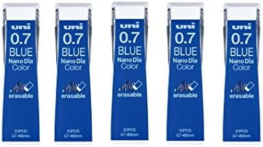 יוני ננודיה צבע עיפרון מכני מוביל 0.7 ממ כחול, 5 חבילה/סך 100 מוביל ערך