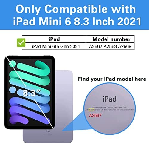 Procase iPad Mini 6 Case 8.3 אינץ '2021 צרור עם iPad Mini 6 8.3 אינץ' 2021 מגן מסך פרטיות
