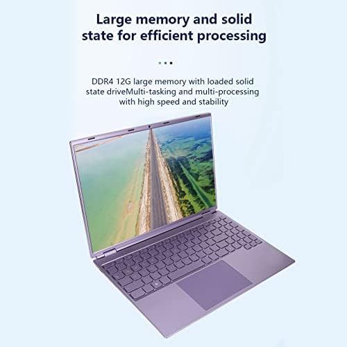 מחשב נייד גדול, מחשב נייד בגודל 16 אינץ '5 גרם מצלמה קדמית 12 ג' יגה-בייט ראם סגול 5000 מיליאמפר / שעה לעסקים