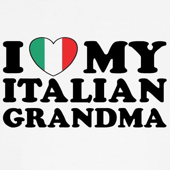Cafepress אני אוהב את חולצת הטריקו של כלב סבתא איטלקי שלי, בגדי לחיות מחמד, תחפושת כלבים מצחיקה