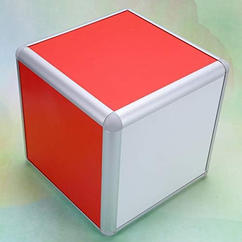 לוטו מזל לצייר תיבת אדום כיכר הגרלה מקרה כדור משחק תיבה רב תכליתי אחסון כרטיס תיבת כרטיס בונוס כדור אחסון סל מיכל 8 אינץ