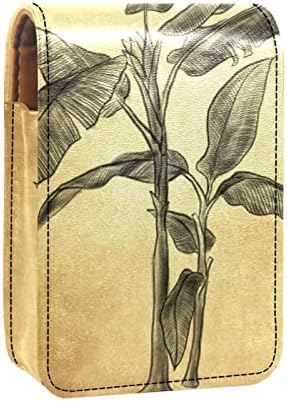 חמוד נייד איפור תיק קוסמטי פאוץ, שפתון מחזיק איפור ארגונית, בציר ציור צמח בננה עץ טרופי
