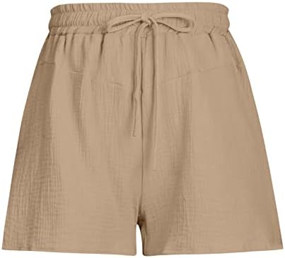 מכנסיים קצרים מזדמנים של Lecpcice Plus Size לנשים שרוך מכנסיים מותניים אלסטיים נוחים 2023 מכנסי קיץ קצרים