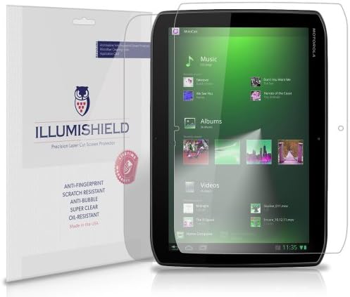 קדמי Illumishield + מגן אחורי התואם ל- Motorola Droid Xyboar
