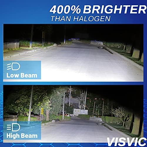 Visvic 9006/HB4 נורות פנס LED, 100W 15000 Lumens LED פנסי LED, 6500K קריר לבן, תקע ומשחק, ערכת המרת פנס LED IP68