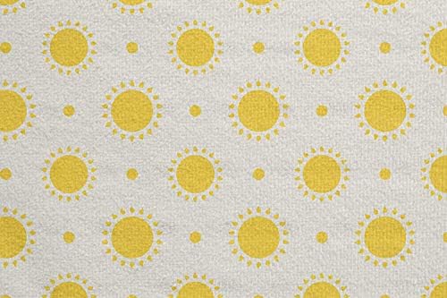 מגבת מחצלת יוגה גיאומטרית של אמבסון, מוטיב השמש נקודות צבעוניות צבעוניות נושאות קיץ גופות שמימיות אלמנטים