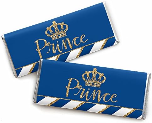 Royal Prince Charming - Bar Candy Wrapper מקלחת לתינוקות או מסיבת יום הולדת טובה - סט של 24