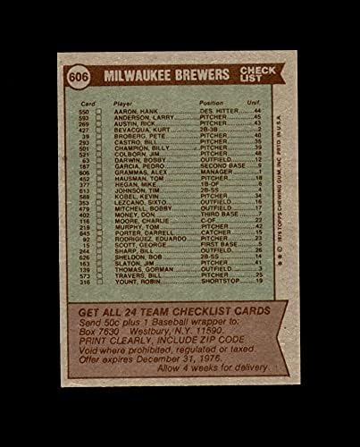אלכס גרמה חתום על 1976 Topps Milwaukee Brewers Autoglt