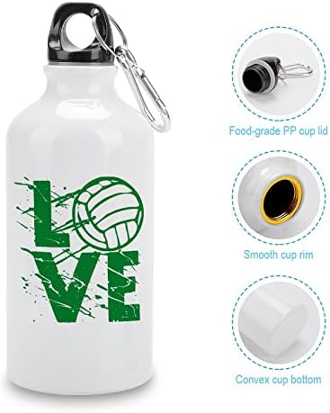 כדורעף אהבה לבקבוק מים מבודד כוס ספורט לשימוש חוזר לשמור על חם וקור לרכיבה על אימון כושר רכיבה על אופניים 400 מל