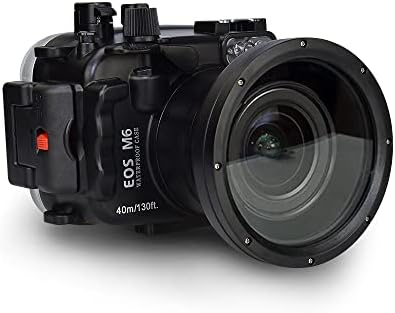 ניתן להשתמש בצפרדעי ים עבור Canon EOS M6 עם עדשת 18-55 ממ 130ft/40 מ 'צפרדעים ים מצלמה מתחת למים מארז אטום למים
