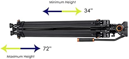 אלומיניום קוואד צינור מקצועי 72 חצובה עבור EOS Rebel XTI של קאנון