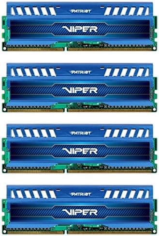 PATRIOT 32GB VIPER III DDR3 1866MHz CL10 זיכרון שולחן עבודה עם SAPHIRE BLUE HEATSINK- PV332G186C0QKBL