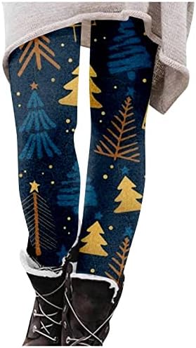 IIUS נשים חותלות לחג המולד רכות חותלות מוברשות רכות מוברשות איילים מכנסיים מכנסיים מזדמנים אימון מותניים גבוהים