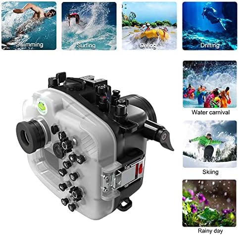 צפרדעי ים מארז מצלמה מתחת למים תואם ל- Canon EOS R6 60 ממ IPX8 40M/130ft צלילה מקסימאלית עומק מצלמה אטום למים