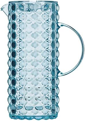 אוסף גוזיני טיפאני קנקן מים עם מכסה, אונקיות 59 נוזלים, כחול ים, 11.5 x 18.5 x H25.5 סמ