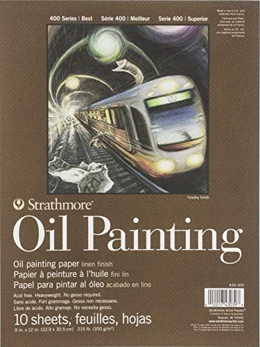 Strathmore 400 סדרת ציור שמן כרית 9 x12 -10 גיליונות -62430309
