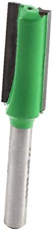 X-DREE 1/4 חור מקדח 1/2 חיתוך דיא סומק לנתב ישר חותך סיביות ירוק (1/4 '' Vástago 1/2 '' Dia de Corte regla