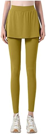 מכנסי יוגה של ג'ורסה נשים נמתחים מכנסי טרנינג רזים חותלות גבוהות חותלות מותניים אלסטיות שני חתיכות של מכנסיים מזויפים מכנסיים