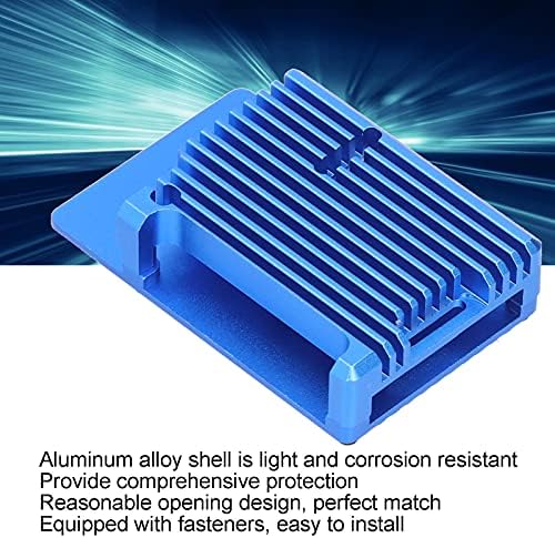 מארז Walfront עבור פטל PI, סגסוגת אלומיניום פיזור חום פליזת מיקרו -מחשב אביזרים לדגם Raspberry 4 B, מכלול מאוורר רדיאטור