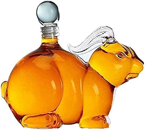 שמפניה ויסקי דקנטדור 1000 מ ל ארנב צורת ויסקי קנקן-בעלי החיים נחש צורת יצירתי זכוכית בקבוק שקוף קרפט קישוט עבור