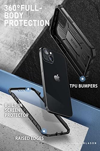 I-Blason Armorbox סדרה המיועדת לאייפון 14 מארז 6.1 /iPhone 13 Case 6.1, מארז פגוש נרתיק מחוספס בגוף מלא עם