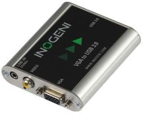 Inogeni VGA מורכב למכשיר לכידת וידאו מקצועי של USB 3.0 עם שמע קו, VGA2USB3, Plug'n Go, עד 60 fps, התואם לכל המערכות והאפליקציות,