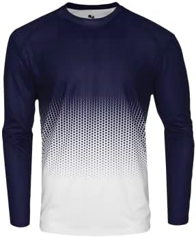 Badger Sport Sport מבוגר דו-צבעוני חולצה עם שרוול ארוך, תחתון/ג'רזי/מדים