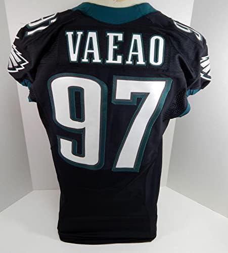 2015 Philadelphia Eagles Destiny Vaeao 97 משחק הונפק ג'רזי שחור 46 DP23012 - משחק NFL לא חתום משומש