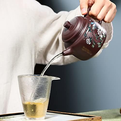 Xouvy Clay Applique Applique סיר שעון גרמני Zisha Teakot סיר בעבודת יד Kung-Fu תוכנות תה סגול כלי שתייה עבור