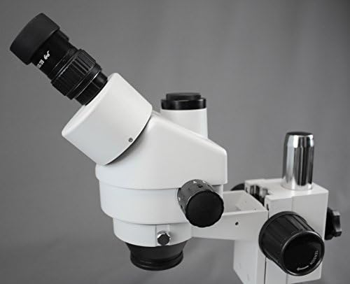Vision Scientific VS-1F סימולציה-מוקד-פוקול זום מיקרוסקופ סטריאו, מזווג עינית רחבה של 10x, טווח זום 0.7x-4.5X, טווח הגדלה