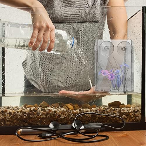 1 מחשב האקווריום אקווריום עציץ דגי טנק צמח מחזיק אקווריום שתילת כוס אקריליק צמח מים כוס שקוף תליית אקווריום צמח מחזיק
