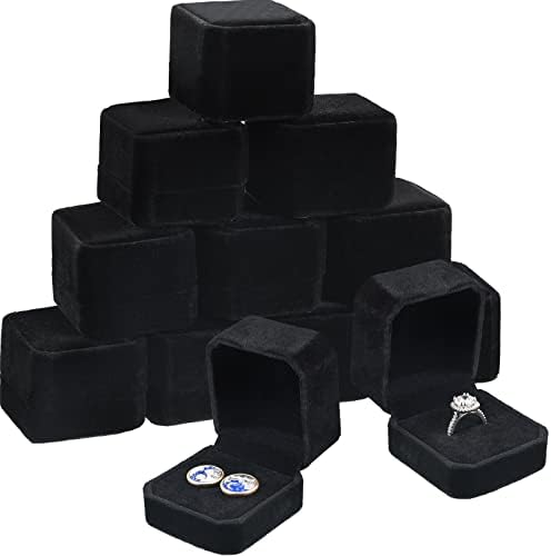 ג'ונקין 24 חתיכות קטיפה קופסת עגיל עגיל שרשרת תכשיטים תכשיטים תצוגה קופסא קופסת טבעת מארז למתנות ליום האהבה מתנות
