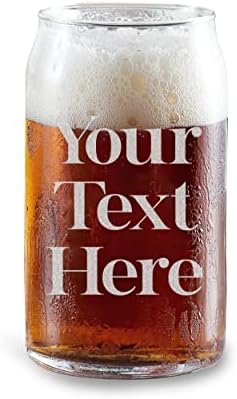 אישית חקוק בירה יכול משקפיים 16 עוז מותאם אישית טקסט חרוט בירה זכוכית חקוק בירה יכול משקפיים