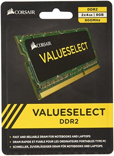 Corsair VS8GSDSKIT800D2 8GB DDR2 800 MHz זיכרון מחשב נייד