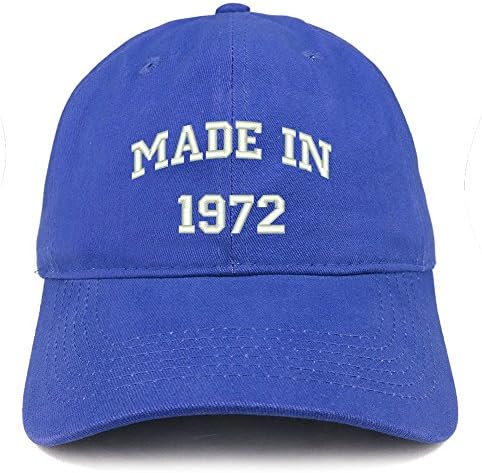 חנות הלבשה אופנתית תוצרת 1972 טקסט רקום כובע כותנה מוברש ליום הולדת 51